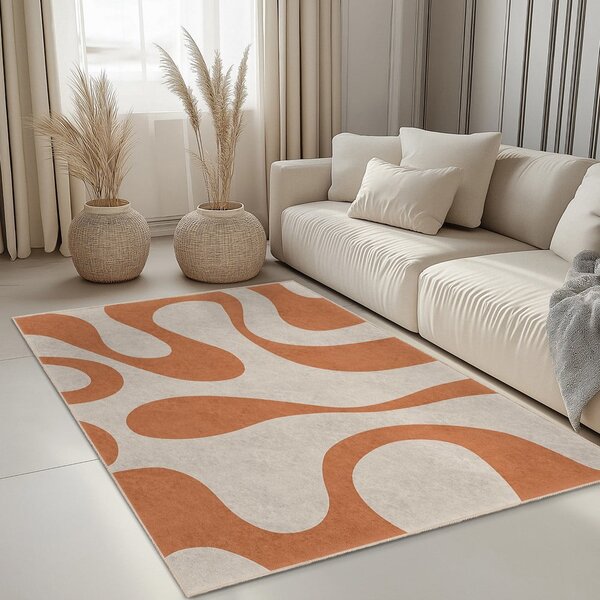 Covor portocaliu lavabil 160x230 cm Caramel Latte – Mila Home