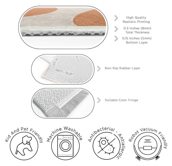 Covor portocaliu lavabil 160x230 cm Caramel Latte – Mila Home