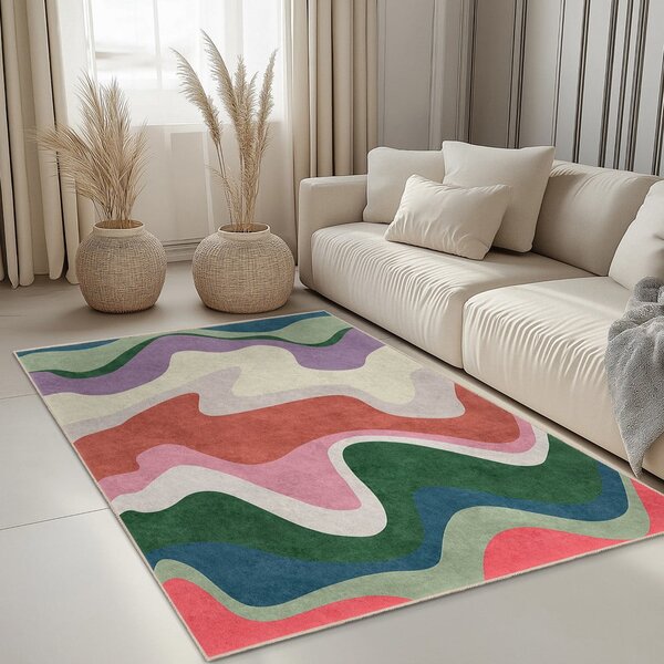 Covor tip traversă lavabil 60x230 cm Squiggly Breeze – Mila Home
