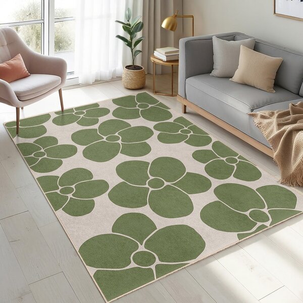 Covor tip traversă verde lavabil 60x230 cm Green Meadow – Mila Home