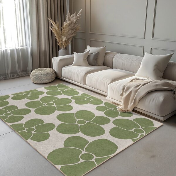 Covor tip traversă verde lavabil 60x230 cm Green Meadow – Mila Home