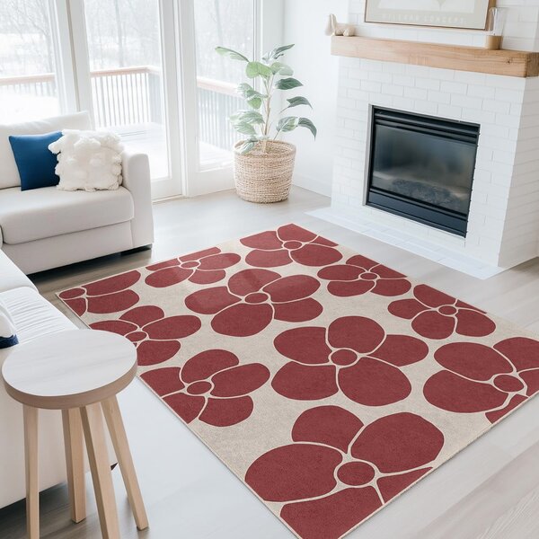 Covor tip traversă roșu lavabil 60x230 cm Red Meadow – Mila Home