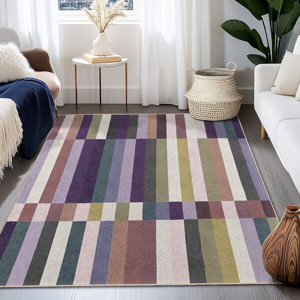 Covor mov lavabil 160x230 cm Purple Rain – Mila Home