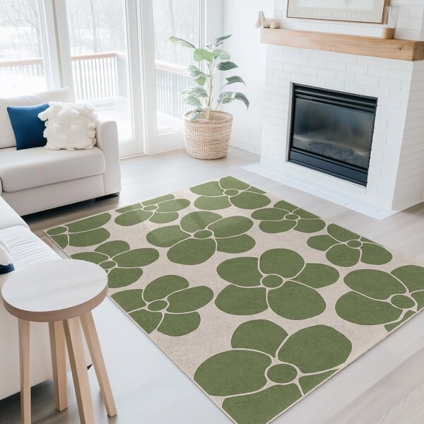 Covor tip traversă verde lavabil 60x230 cm Green Meadow – Mila Home