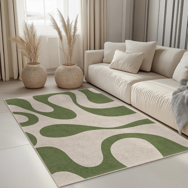 Covor tip traversă verde lavabil 80x200 cm Matcha Latte – Mila Home