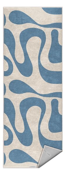 Covor tip traversă albastru lavabil 80x200 cm Blue Latte – Mila Home