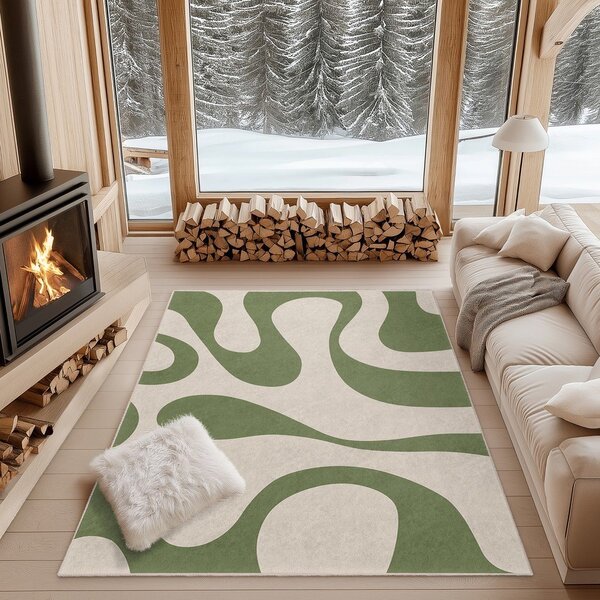 Covor tip traversă verde lavabil 80x200 cm Matcha Latte – Mila Home