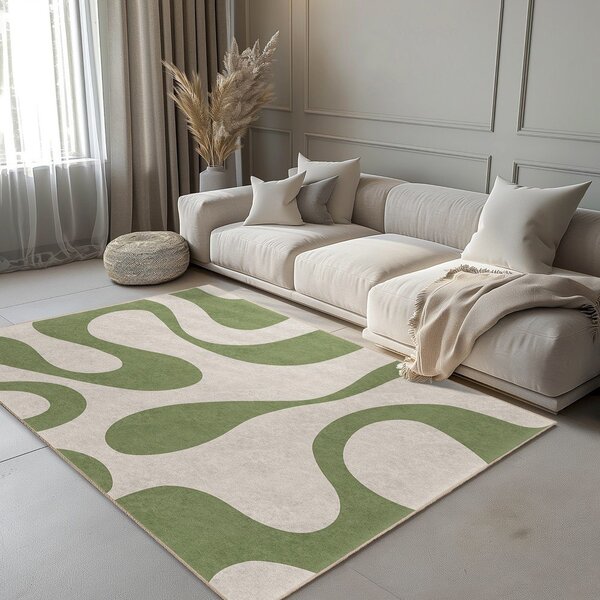 Covor tip traversă verde lavabil 80x200 cm Matcha Latte – Mila Home