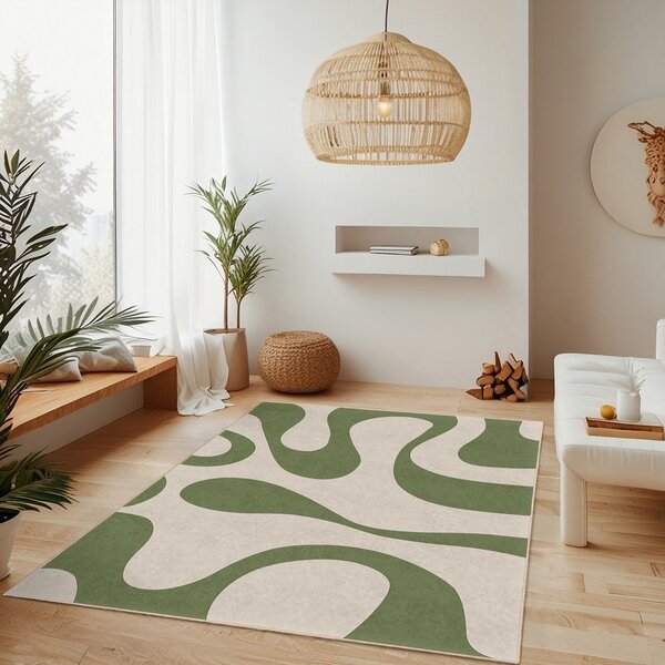 Covor tip traversă verde lavabil 80x200 cm Matcha Latte – Mila Home
