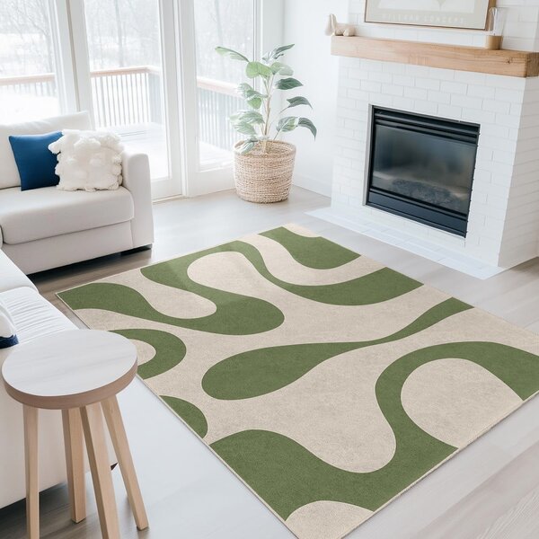 Covor tip traversă verde lavabil 80x200 cm Matcha Latte – Mila Home