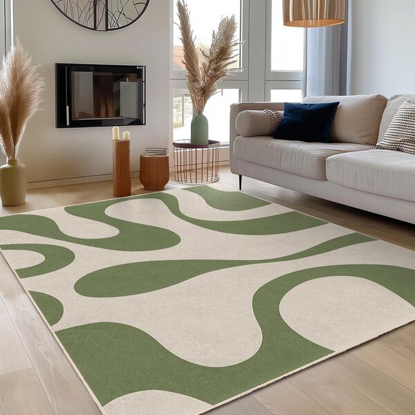 Covor tip traversă verde lavabil 80x200 cm Matcha Latte – Mila Home
