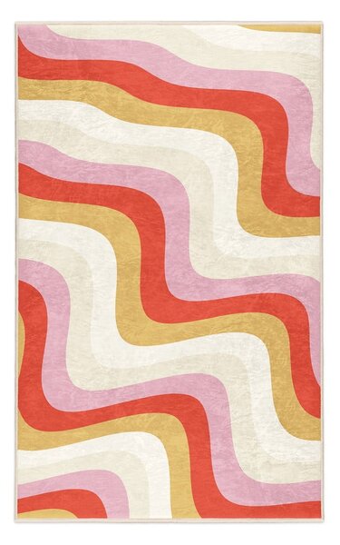 Covor galben-roz lavabil 60x100 cm Creamy Raspberry Swirl – Mila Home