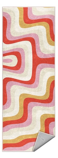 Covor tip traversă galben-roz lavabil 60x230 cm Creamy Raspberry Swirl – Mila Home