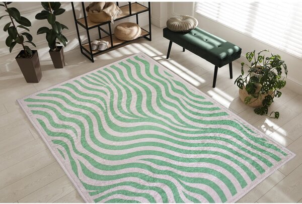 Covor verde lavabil 60x100 cm Green Zebra – Vitaus