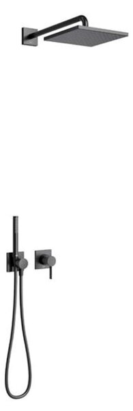 Keuco IXMO - Set de duș încastrat, 25x25 cm, negru mat 59603370002