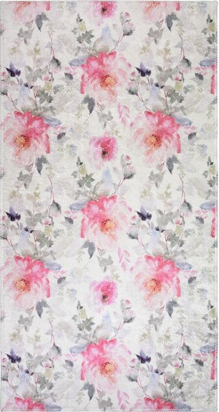 Covor roz-fildeș lavabil 80x150 cm Pink Garden – Vitaus