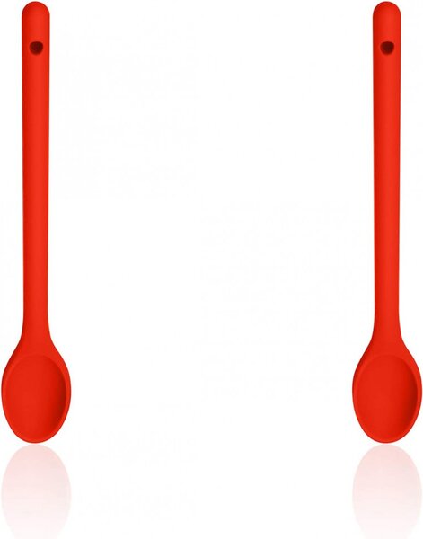 Set de 2 linguri Heffiso, silicon, rosu, 30 cm