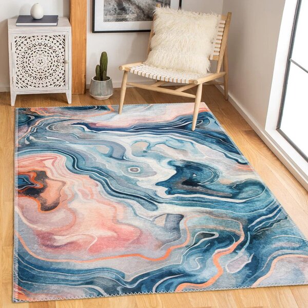 Covor albastru-roz lavabil 60x100 cm Colors of Joy – Vitaus