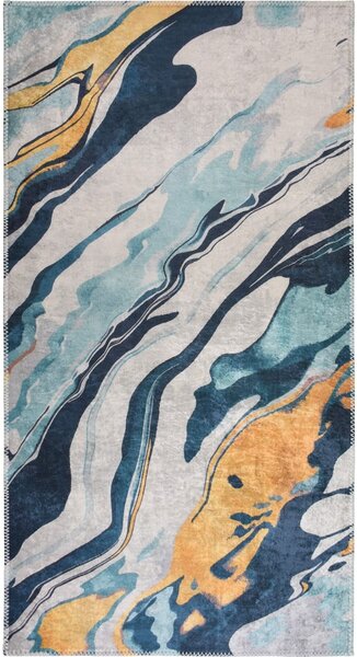 Covor galben-albastru lavabil 60x100 cm Colors of Joy – Vitaus