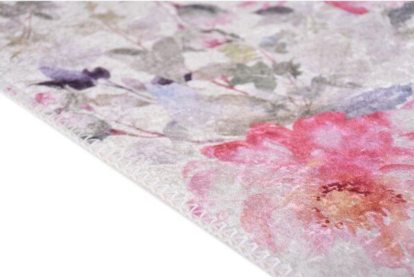 Covor roz-fildeș lavabil 80x150 cm Pink Garden – Vitaus