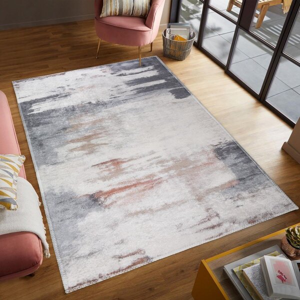 Covor gri-fildeș lavabil 60x100 cm Abstract Colors – Vitaus