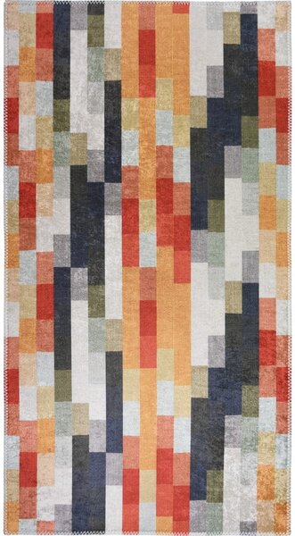 Covor tip traversă portocaliu-gri lavabil 80x200 cm Blocks of Fun – Vitaus