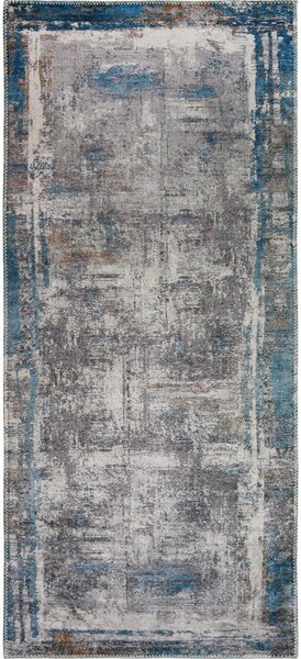 Covor tip traversă albastru lavabil 60x230 cm Abstract Colors Blue – Vitaus