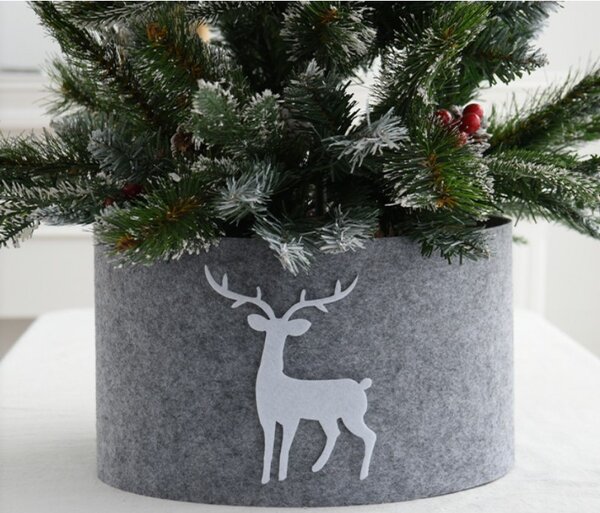 Husă pentru brad de Crăciun DEERBOX cu ren, gri