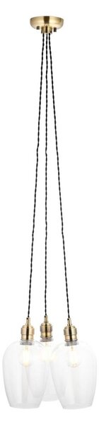 Endon 120648 - Lustră suspendată pe cablu 3xE27/10W/230V, alamă