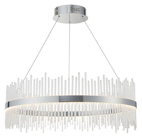 Endon 107108 - Lampă suspendată pe cablu, LED/56W/230V 3000K, crom lucios