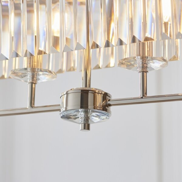 Endon 109058 - Lustră suspendată pe lanț, 4 x E14, 6 W, 230 V, crom lucios