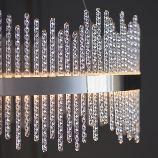 Endon 107108 - Lampă suspendată pe cablu, LED/56W/230V 3000K, crom lucios