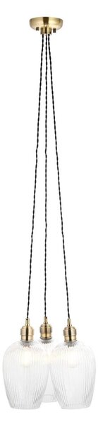 Endon 120656 - Lustră suspendată pe cablu 3xE27/10W/230V alamă