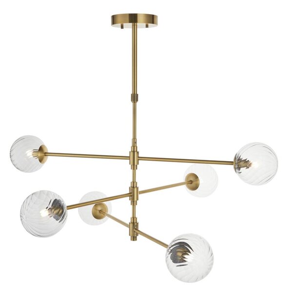 Endon 114039 - Lustru pe tijă 6xG9/3,2W/230V auriu