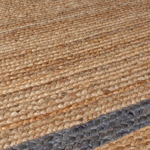 Covor gri/în culoare naturală țesut manual rotund din iută ø 160 cm Grace Grey – Flair Rugs