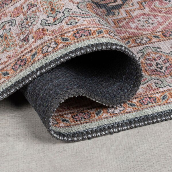 Covor tip traversă roz lavabil 60x230 cm Briony Traditional – Flair Rugs