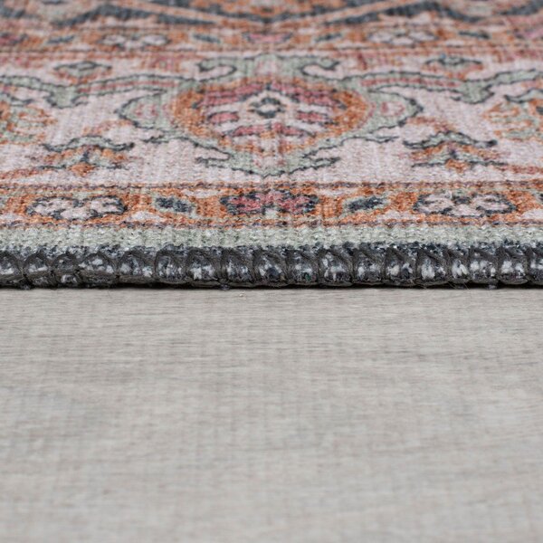 Covor tip traversă roz lavabil 60x230 cm Briony Traditional – Flair Rugs