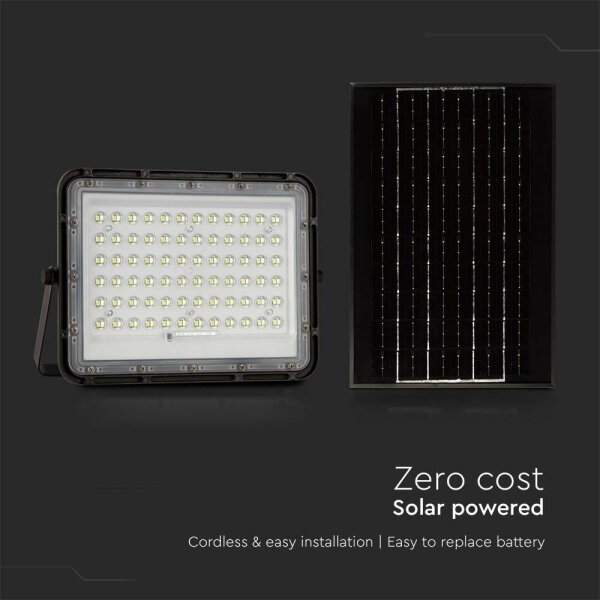 Proiector LED solar de exterior LED/15W/3,2V IP65 6400K alb + telecomandă