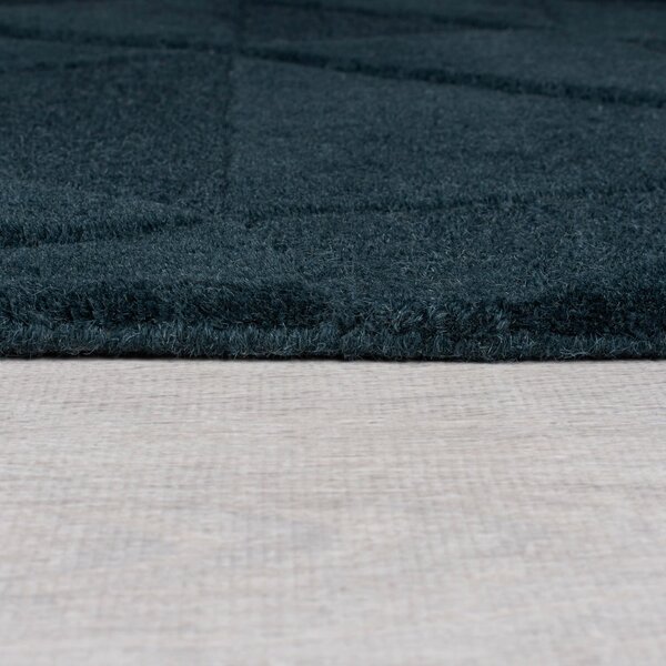 Covor albastru-verde țesut manual din lână 120x170 cm Shard Teal – Flair Rugs