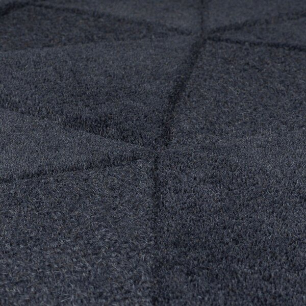 Covor gri antracit țesut manual rotund din lână ø 160 cm Shard Charcoal – Flair Rugs