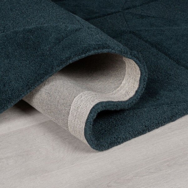 Covor albastru-verde țesut manual din lână 120x170 cm Shard Teal – Flair Rugs