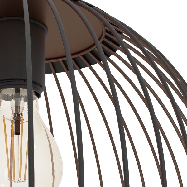 Eglo 901868 - Lustră suspendată pe cablu ALMANZORA 1xE27/60W/230V neagră