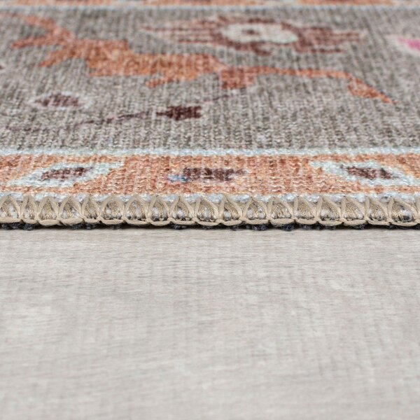 Covor tip traversă verde deschis lavabil 60x230 cm Una Floral – Flair Rugs