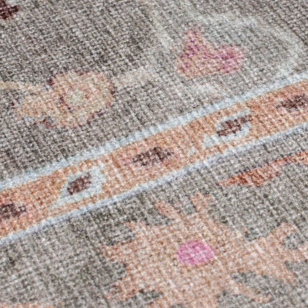 Covor tip traversă verde deschis lavabil 60x230 cm Una Floral – Flair Rugs