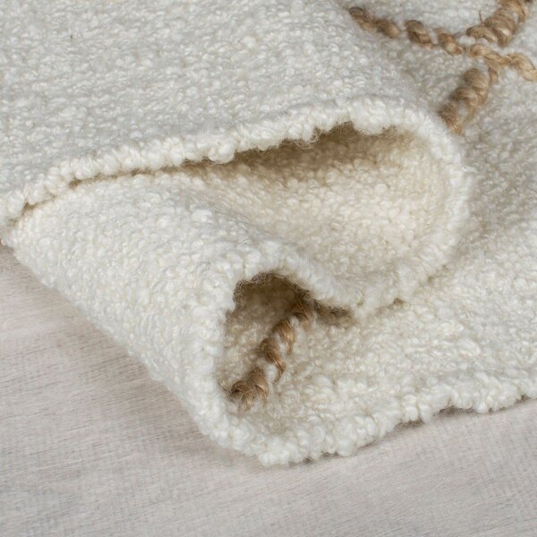 Covor crem țesut manual din amestesc de lână 120x170 cm Astera Linear – Flair Rugs