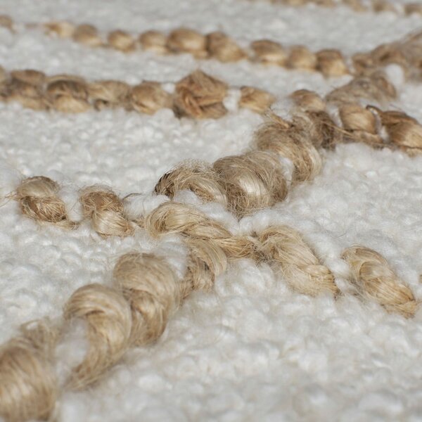 Covor crem țesut manual din amestesc de lână 120x170 cm Astera Linear – Flair Rugs