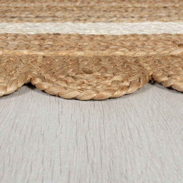 Covor în culoare naturală/fildeș țesut manual din iută 160x230 cm Grace White – Flair Rugs