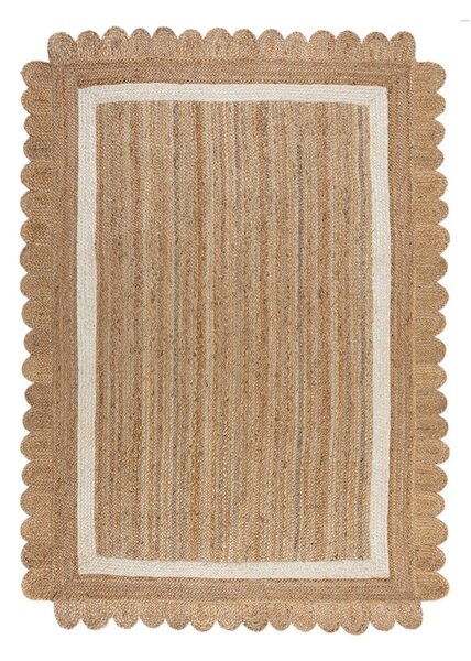 Covor în culoare naturală/fildeș țesut manual din iută 160x230 cm Grace White – Flair Rugs