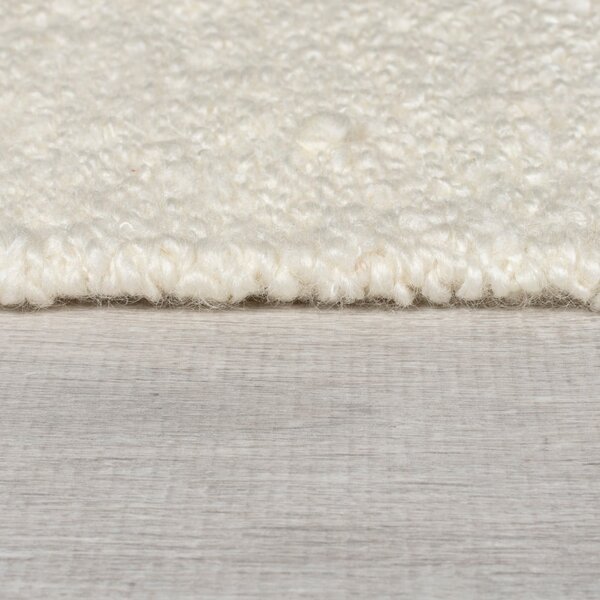 Covor crem/în culoare naturală țesut manual din amestesc de lână 200x300 cm Eric Checkboard – Flair Rugs