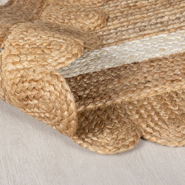 Covor în culoare naturală/fildeș țesut manual din iută 160x230 cm Grace White – Flair Rugs